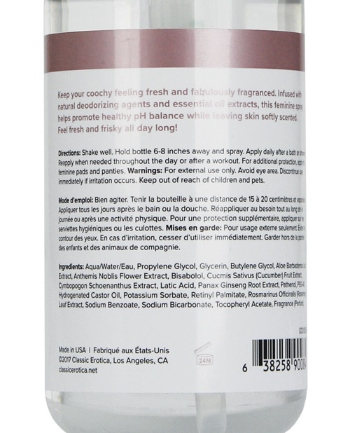 Coochy Intimate Area Feminine Spray - 4 Oz Peony Prowess