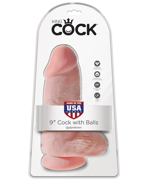 Pipedream King Cock 9" Chubby Realistic Dildo - Flesh