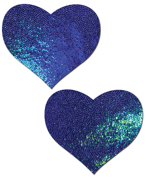 Pastease Liquid Heart - Blue Spectrum O/S Pasties
