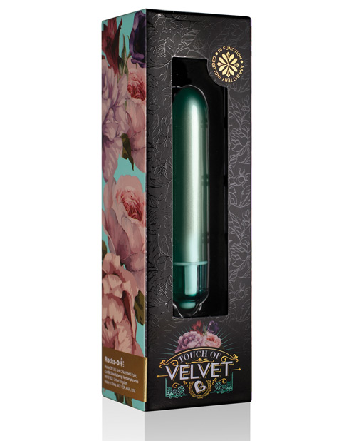 Rocks-Off Touch Of Velvet Bullet Vibrator - Aqua Lily