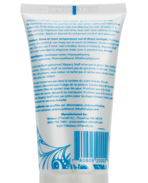 Slippery Stuff Waterbased Personal Lubricant - 2 Oz Gel Tube