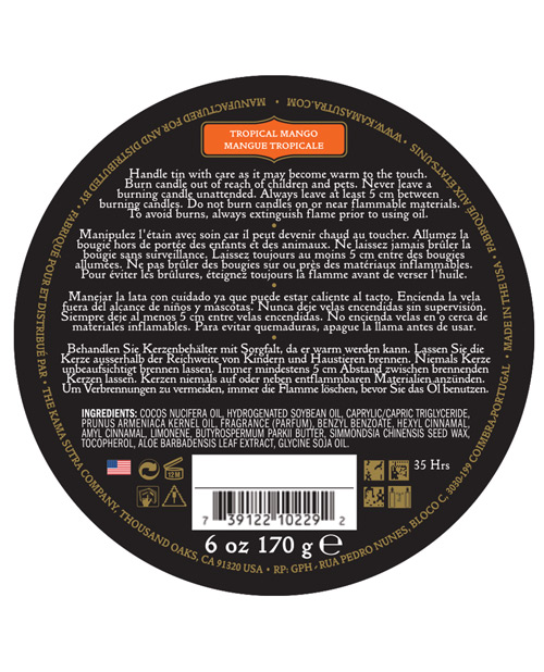 Kama Sutra Ignite Romantic Massage Candle - Tropical Mango