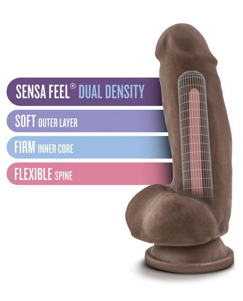 Blush Au Naturel 7" Fat Boy Suction Cup Dildo - Chocolate