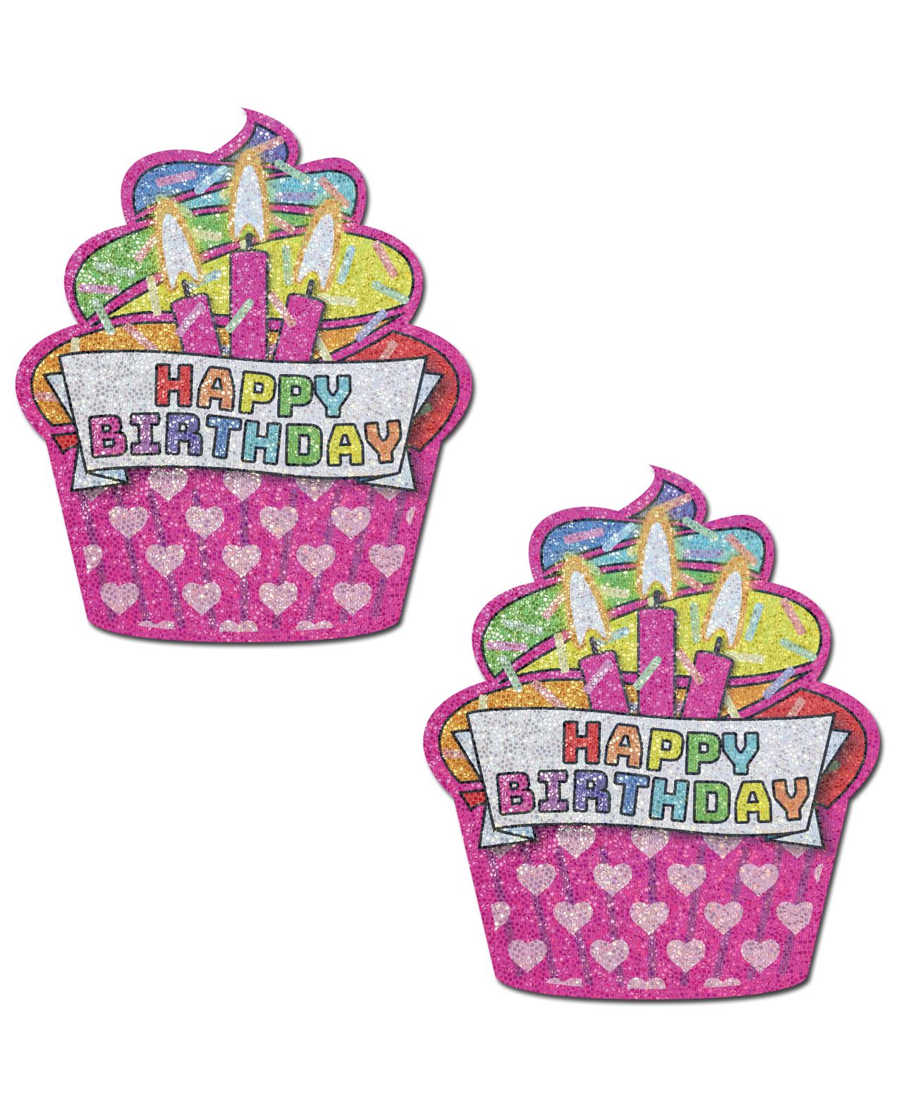 Pastease Happy Birthday Cupcake - Multicolor O/S Pasties