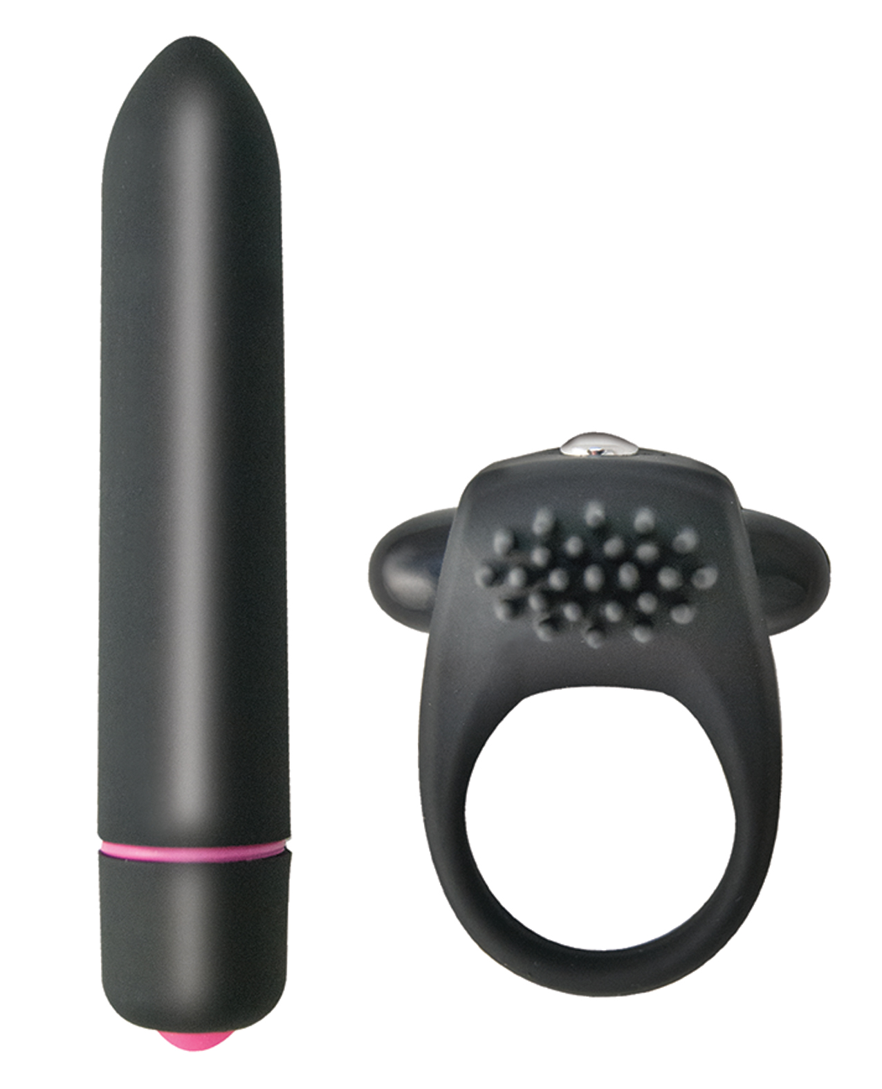 Nasstoys Intense Cock Ring & Bullet Vibrator - Black