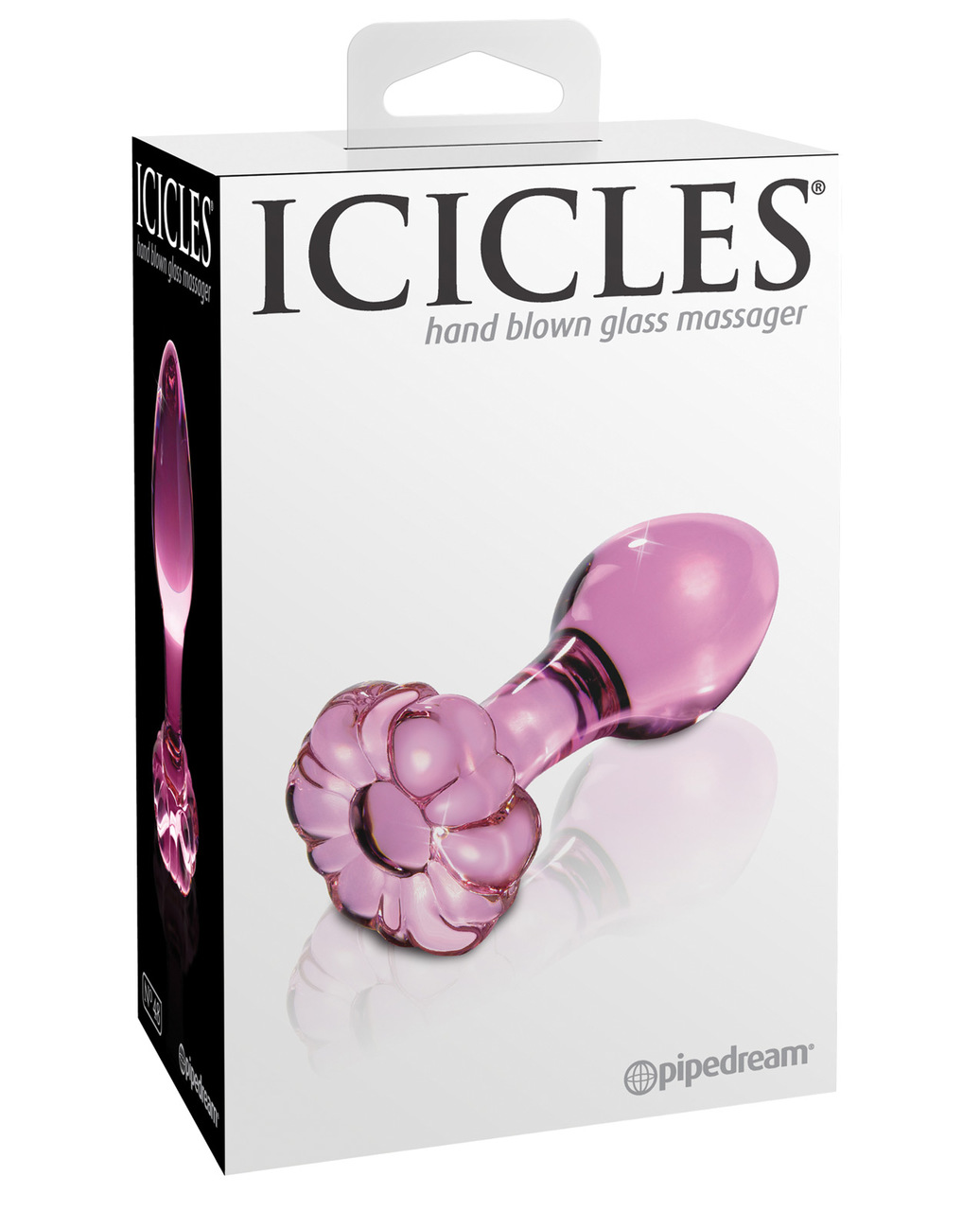 Pipedream Icicles No. 48 Hand Blown Glass Butt Plug - Pink