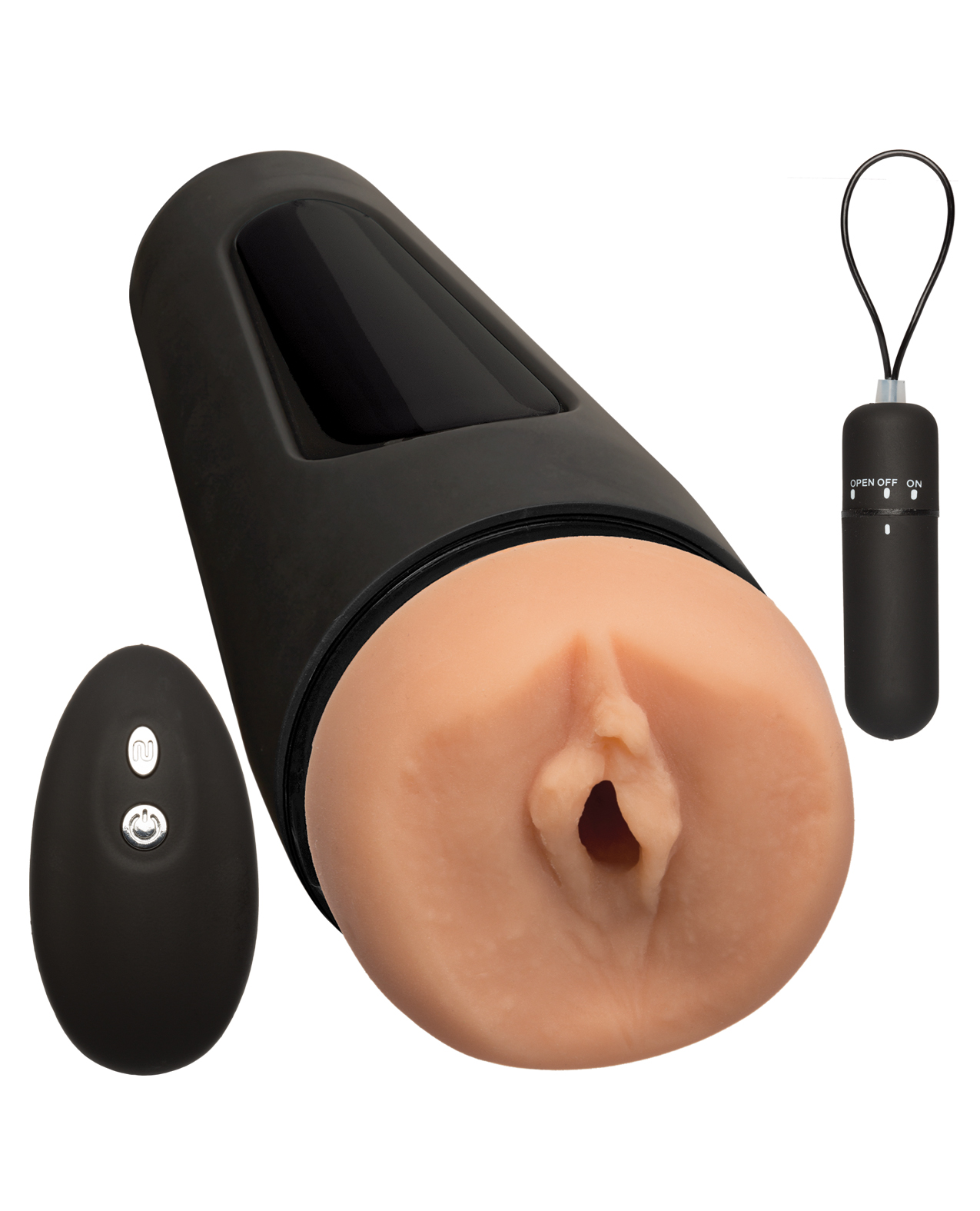 Doc Johnson Main Squeeze Ultraskyn Masturbator Stroker Original Vibro Pussy - Vanilla