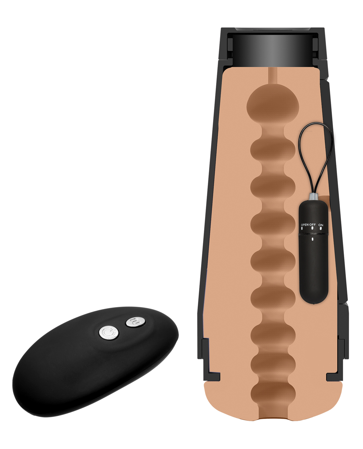 Doc Johnson Main Squeeze Ultraskyn Masturbator Stroker Original Vibro Pussy - Vanilla