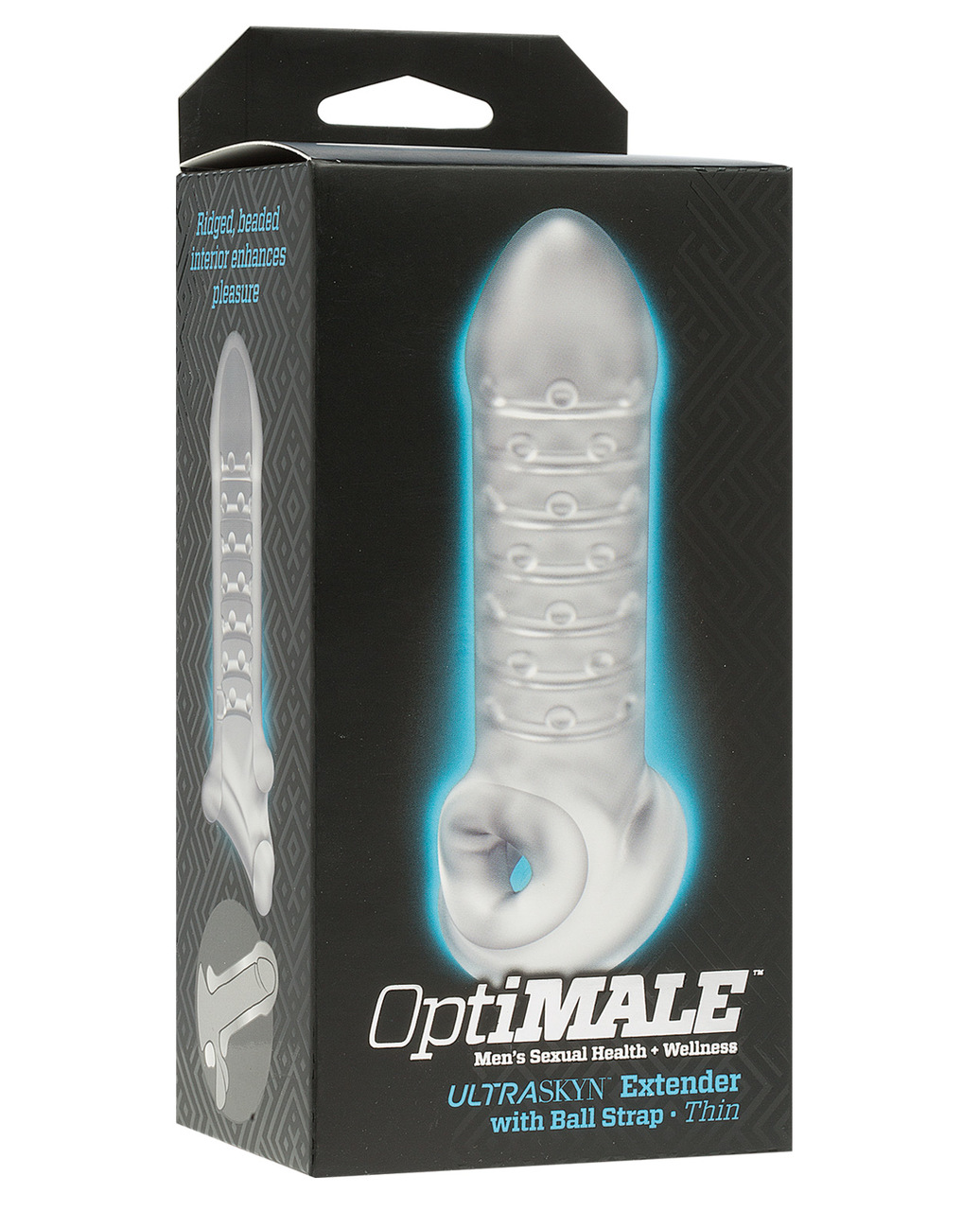 Doc Johnson Optimale Penis Extension With Ball Strap Thin - Frost