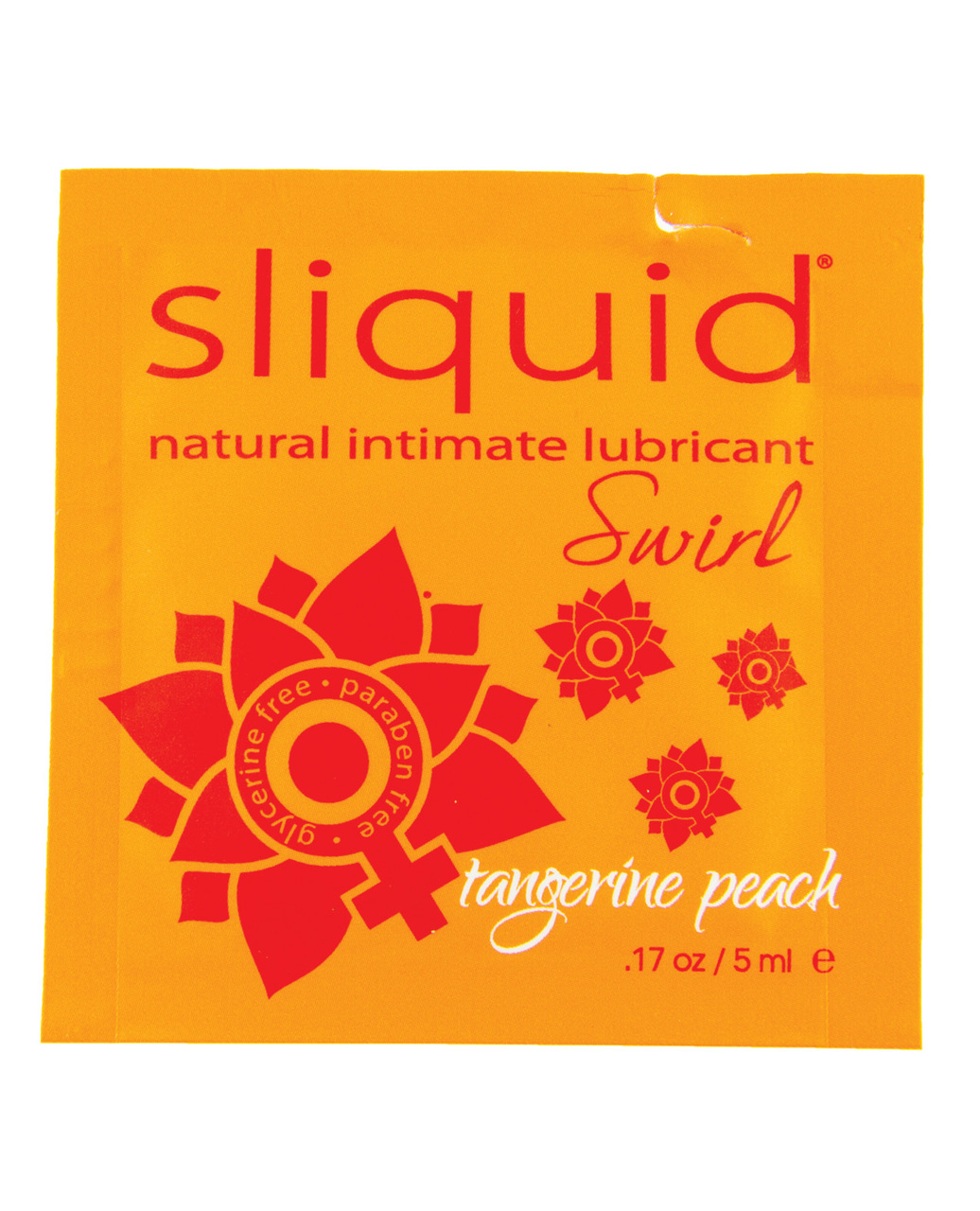 Sliquid Naturals Swirl Pillow Personal Lubricant .17 Oz Peach