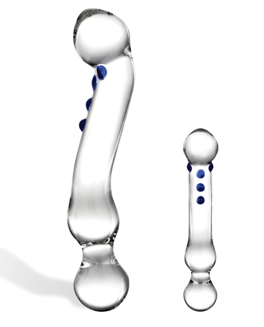 Glas 6" Curved Enlarged Head G-Spot Glass Dildo - Glas - 146