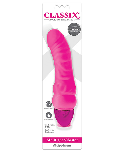 Pipedream Classix Mr Right Realistic Vibrator - Pink