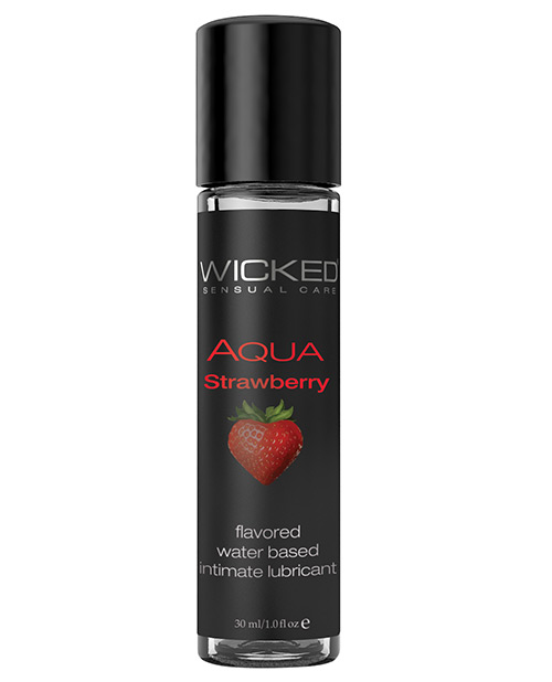 Wicked Sensual Care Collection Aqua Waterbased Personal Lubricant - 1 Oz Strawberry