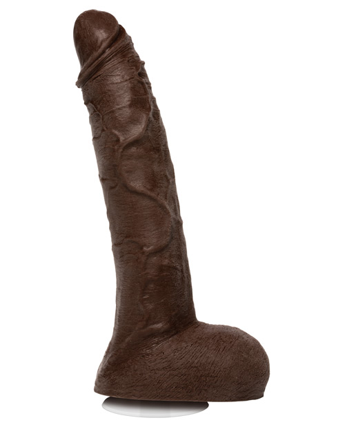 Doc Johnson Jason Luv 10" Ultraskyn Realistic Dildo With Removable Vac - U - Lock Suction Cup - Chocolate