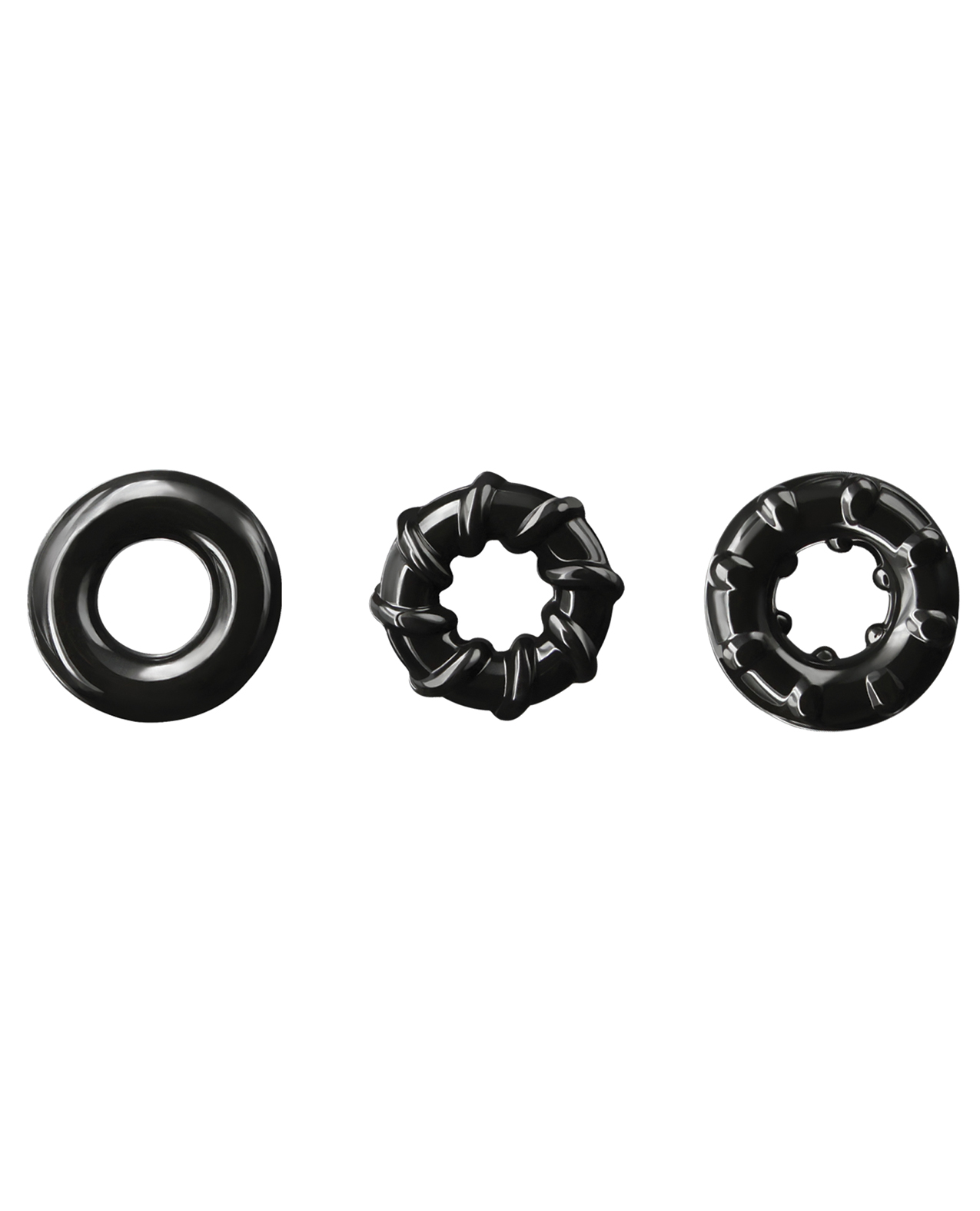 NS Novelties Renegade Dyno Cock Rings - Black