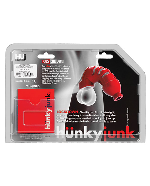 Hunky Junk Lockdown Chastity Cock Cage - Ice