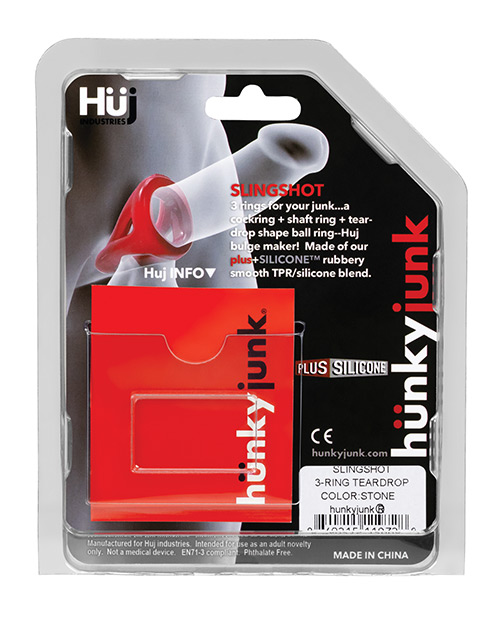 Hunky Junk Slingshot 3 Ring Teardrop Cock Sling - Cobalt