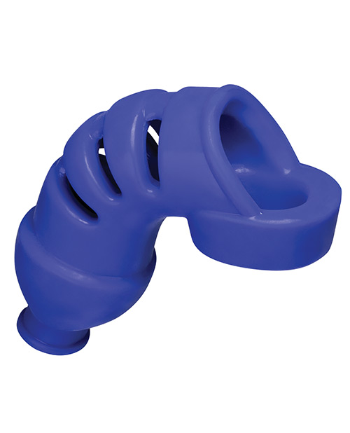 Hunky Junk Lockdown Chastity Cock Cage - Cobalt