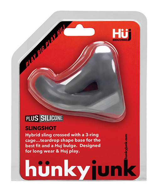 Hunky Junk Slingshot 3 Ring Teardrop Cock Sling - Stone