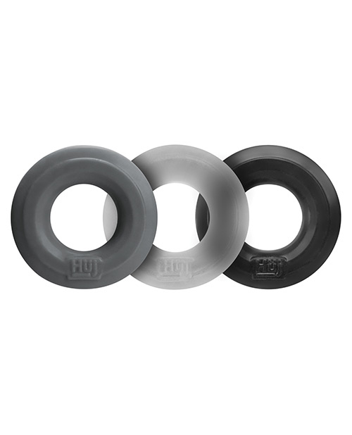Hunky Junk Cock Ring Multi Pack - Asst. Colors Pack Of 3