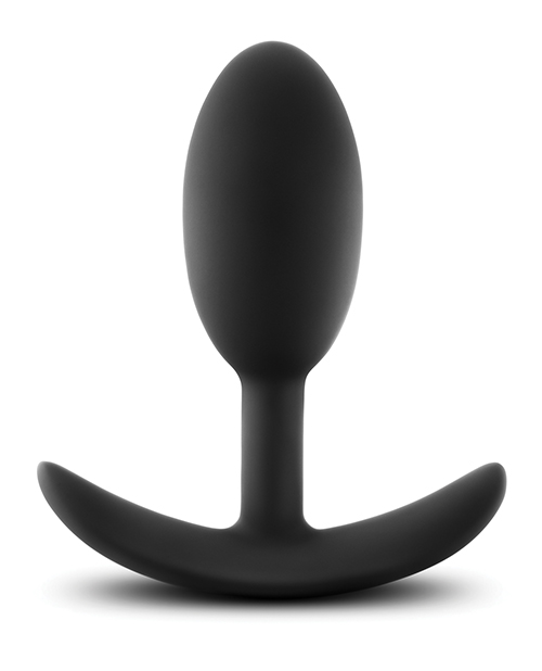 Blush Luxe Wearable Vibra Slim Butt Plug Medium - Black