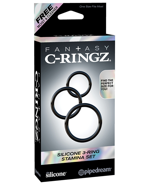 Pipedream Fantasy C - Ringz Silicone 3 - Cock Ring Stamina Set
