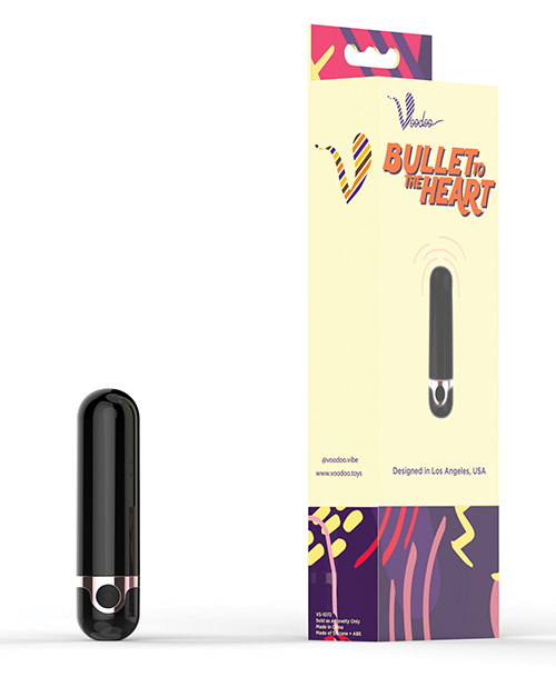 Voodoo Bullet Vibrator To The Heart 10X Wireless - Black