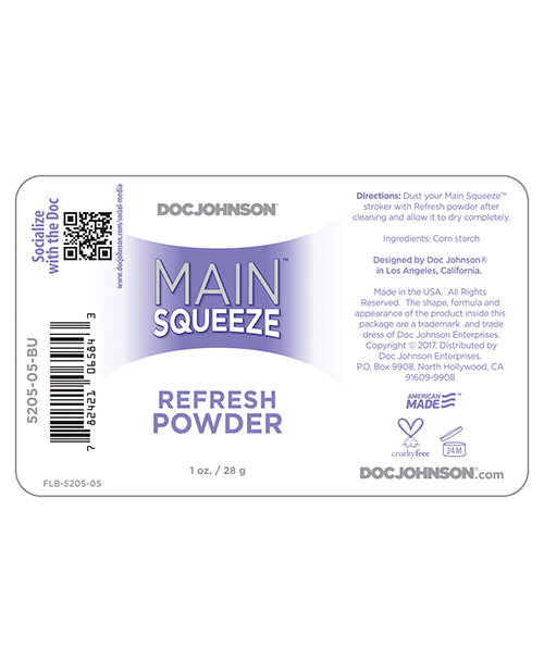Doc Johnson Main Squeeze Refresh Powder - 1 Oz