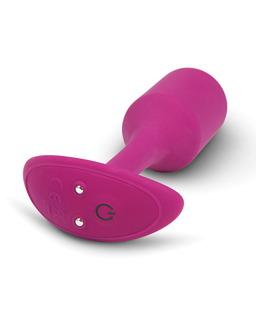 B - Vibe Vibrating Weighted Snug Butt Plug M - 112 G Rose