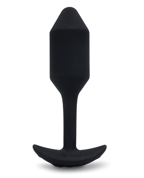 B - Vibe Vibrating Weighted Snug Butt Plug M - 112 G Black