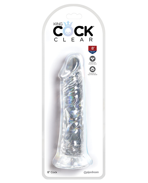 Pipedream King Cock Clear 8" Suction Cup Dildo