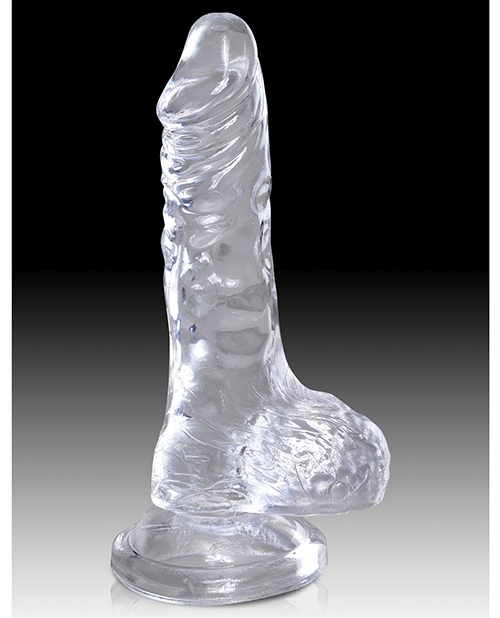 Pipedream King Cock Clear 4" Suction Cup Dildo With Balls