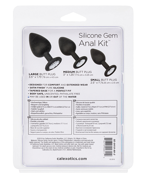 CalExotics Silicone Gem Anal Pleasure Kit