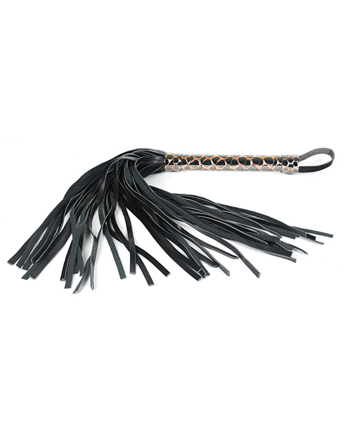 Spartacus Fetish Faux Leather Flogger - Gold
