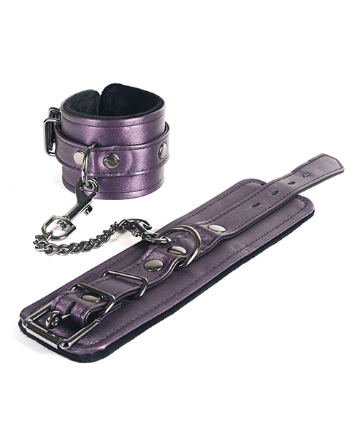Spartacus Fetish Galaxy Legend Faux Leather Ankle Restraints - Purple