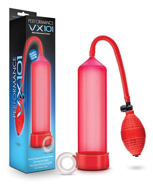 Blush Performance Vx101 Male Enhancement Penis Pump - Red