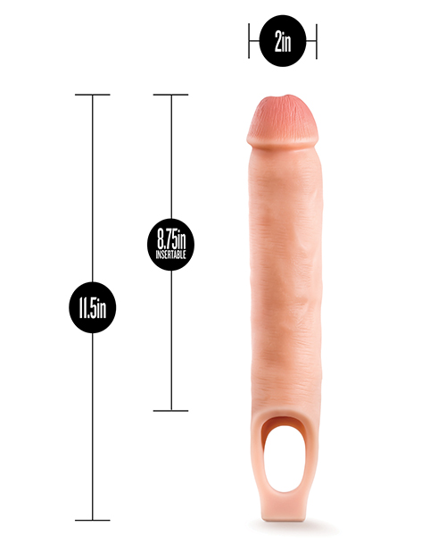 Blush Performance Plus 11.5" Silicone Cock Sheath Penis Extension - Flesh