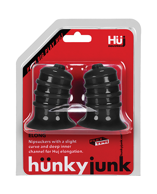 Hunky Junk Elong Nipple Suckers - Black