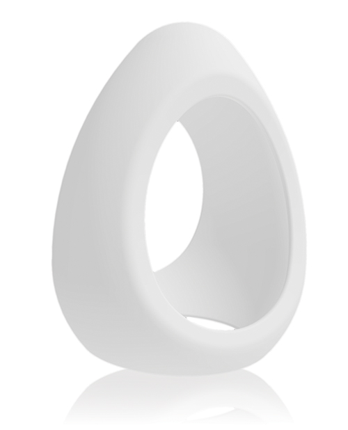 Doc Johnson Rock Solid Ball Stretcher Cock Ring Translucent Silicone