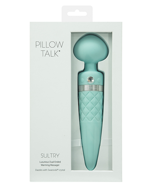 BMS Pillow Talk Sultry Rotating Wand Rabbit Vibrator - Teal