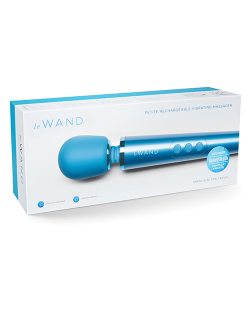 Le Wand Petite Rechargeable Wand Vibrator - Blue