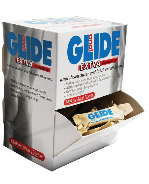 Body Action Anal Glide Extra Personal Lubricant Sample Packet - Box Of 50