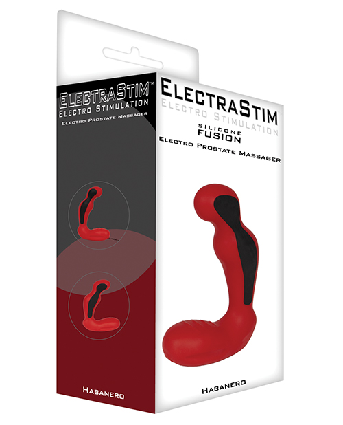 ElectraStim Silicone Fusion Habanero Electro Stim Prostate Massager - Red/Black