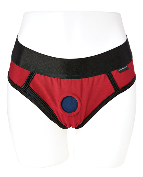 Sportsheets Em.Ex. Contour Strap On Dildo Harness Xx - Large - Red