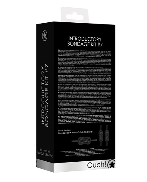 Shots Ouch Fetish Introductory Bondage Kit Number 7 - Black