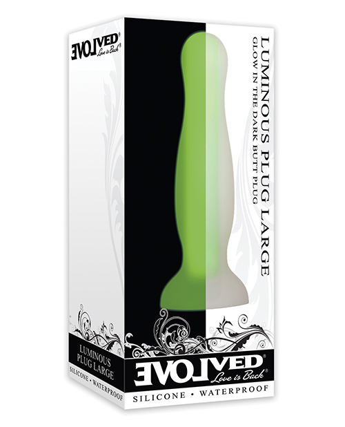 Evolved Luminous Anal Butt Plug Large - Green