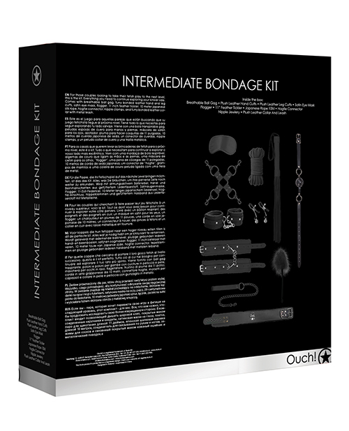 Shots Ouch Fetish Intermediate Bondage Kit - Black