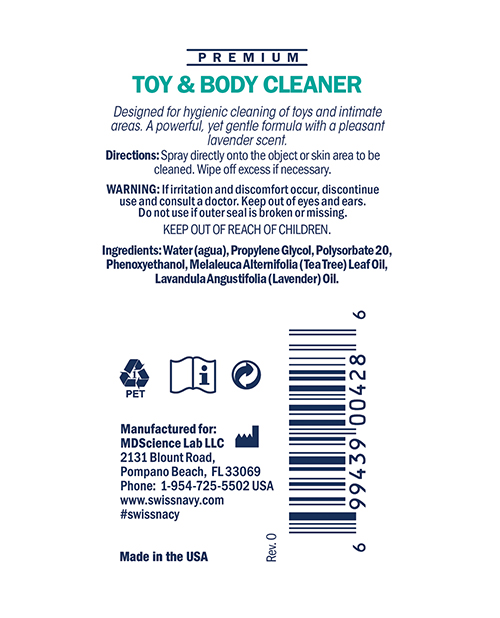 Swiss Navy Sex Toy & Body Cleaner - 1 Oz