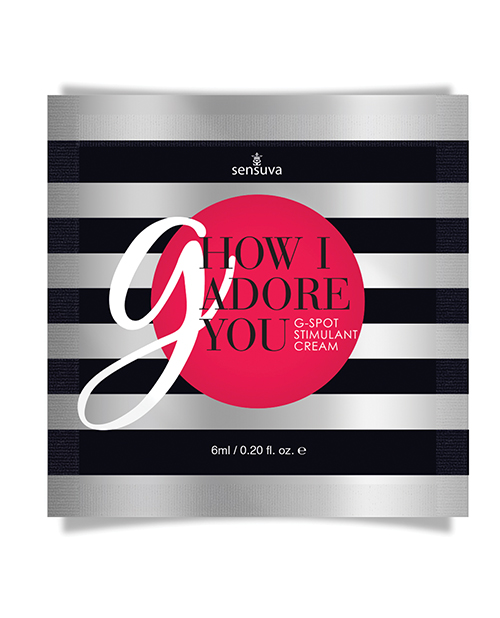 Sensuva G How I Adore You G-Spot Enhancement Cream - 6 Ml Single Use Pillow Packet