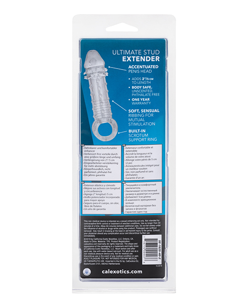 CalExotics Ultimate Stud Extender - Clear Penis Sleeve